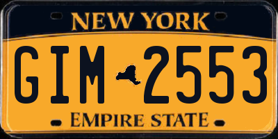 NY license plate GIM2553