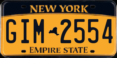NY license plate GIM2554