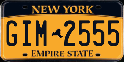 NY license plate GIM2555