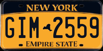 NY license plate GIM2559