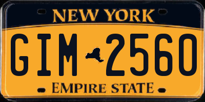 NY license plate GIM2560