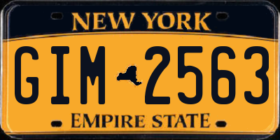 NY license plate GIM2563