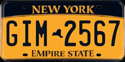NY license plate GIM2567