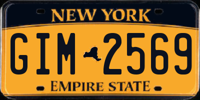 NY license plate GIM2569