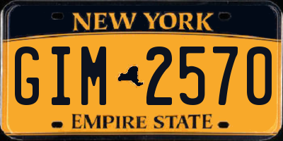 NY license plate GIM2570