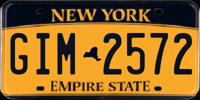 NY license plate GIM2572