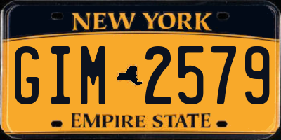 NY license plate GIM2579
