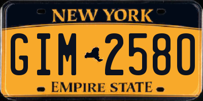 NY license plate GIM2580