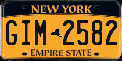 NY license plate GIM2582