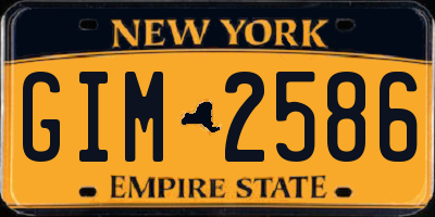 NY license plate GIM2586