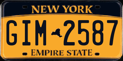 NY license plate GIM2587