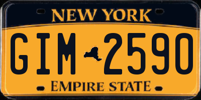 NY license plate GIM2590