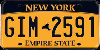 NY license plate GIM2591