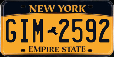 NY license plate GIM2592