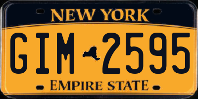 NY license plate GIM2595
