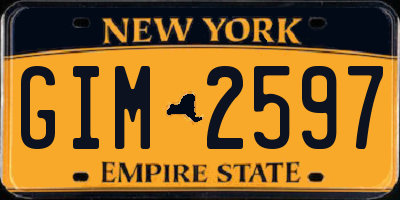 NY license plate GIM2597