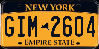 NY license plate GIM2604