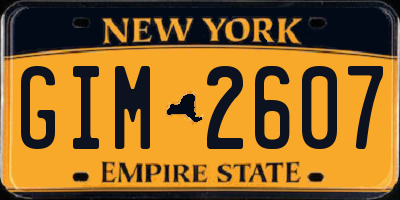 NY license plate GIM2607
