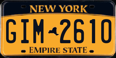 NY license plate GIM2610