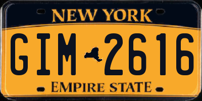 NY license plate GIM2616