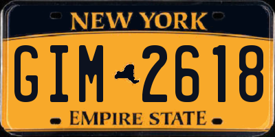 NY license plate GIM2618