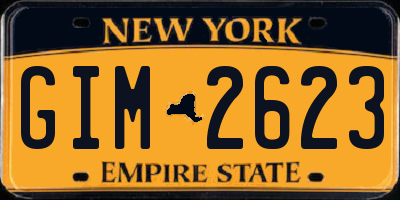 NY license plate GIM2623