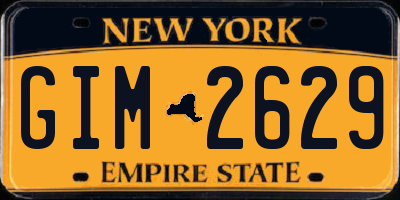 NY license plate GIM2629