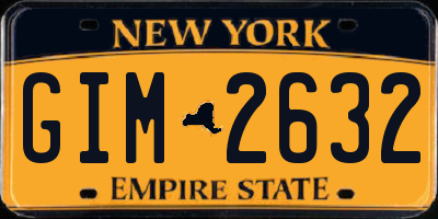 NY license plate GIM2632