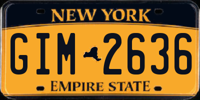 NY license plate GIM2636