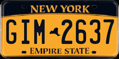 NY license plate GIM2637