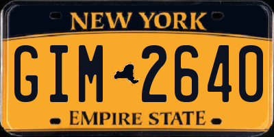 NY license plate GIM2640