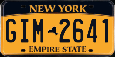 NY license plate GIM2641
