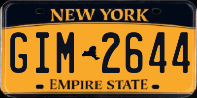 NY license plate GIM2644