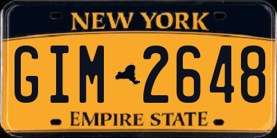 NY license plate GIM2648