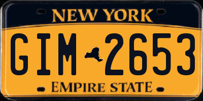 NY license plate GIM2653