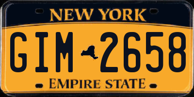 NY license plate GIM2658