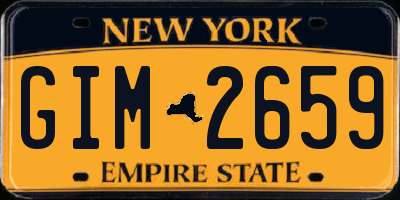 NY license plate GIM2659