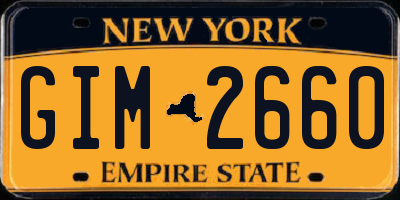NY license plate GIM2660