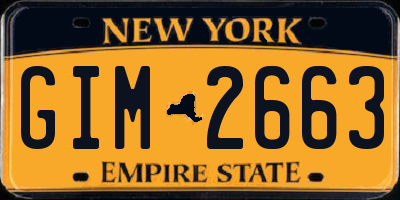 NY license plate GIM2663