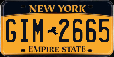 NY license plate GIM2665