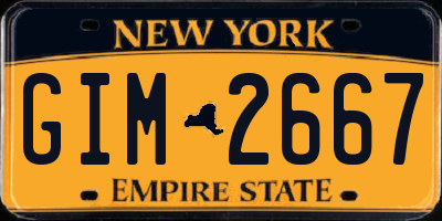 NY license plate GIM2667