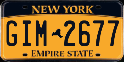 NY license plate GIM2677
