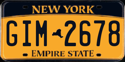 NY license plate GIM2678