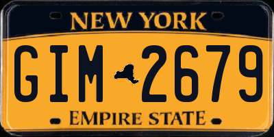 NY license plate GIM2679