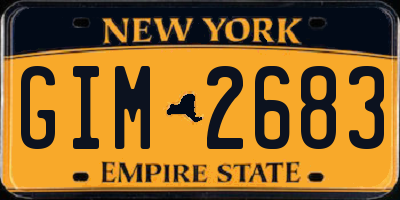 NY license plate GIM2683