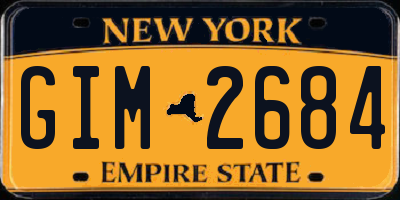 NY license plate GIM2684