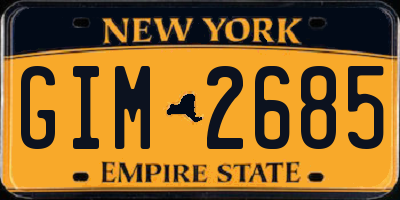 NY license plate GIM2685
