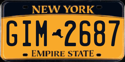 NY license plate GIM2687