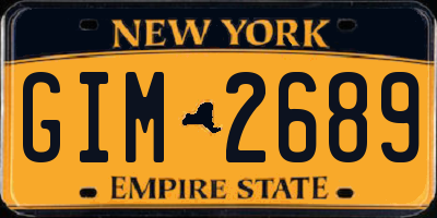 NY license plate GIM2689