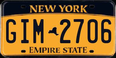 NY license plate GIM2706